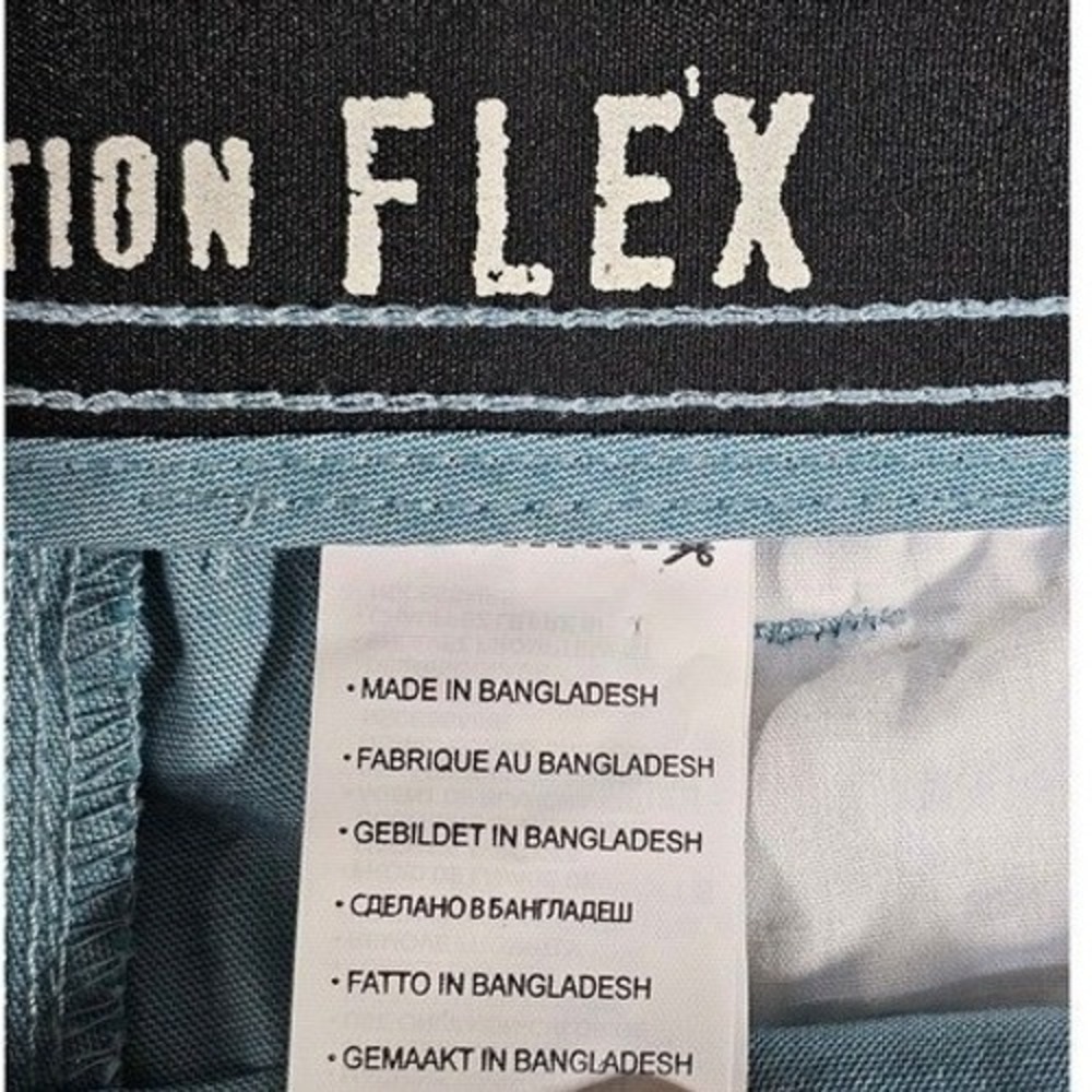 True Nation Cargo Shorts Mens 44 Blue Flex Stretch Utility Hiking Pockets - Picture 4 of 8